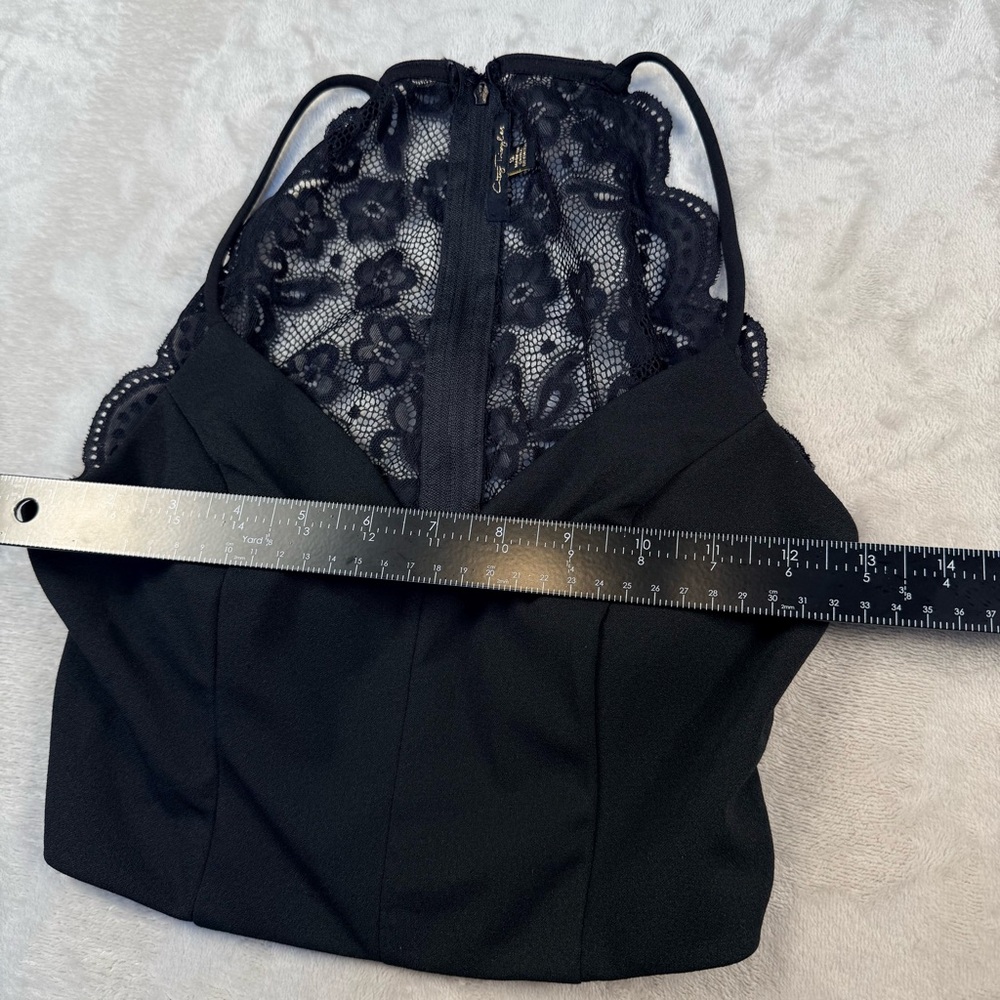 City Triangles Black Lace Bustier Halter Crop Top – Size XS Women (5 Juniors) - Picture 5 of 8